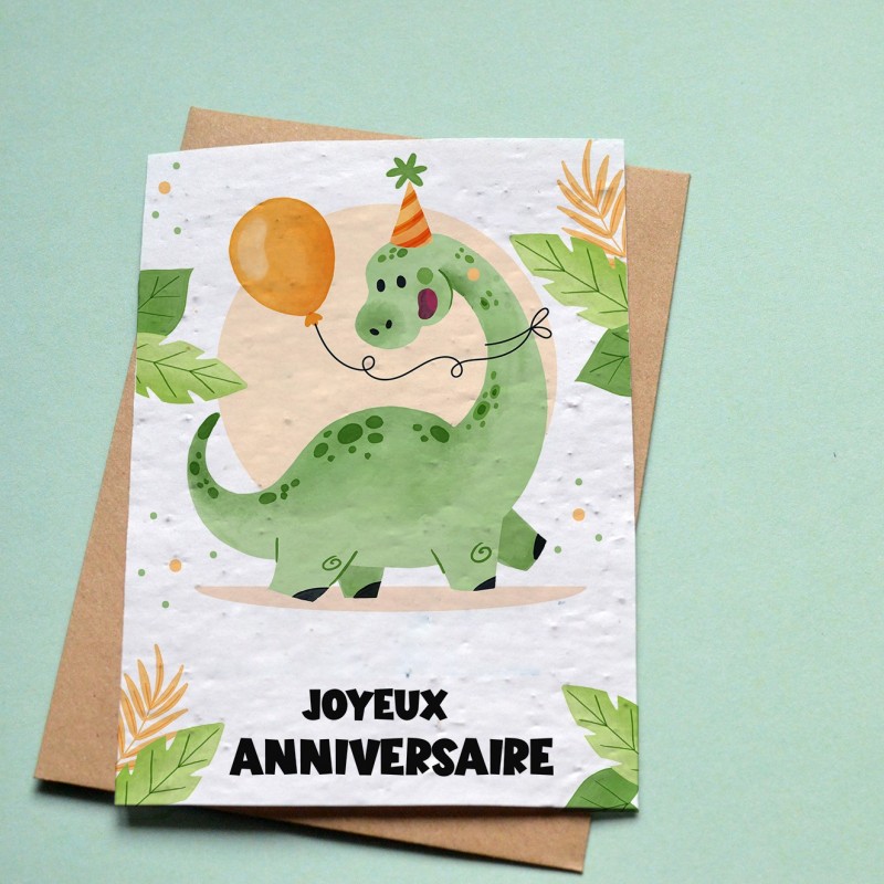 Affiche anniversaire personnalisée Dinosaure - Du Soleil et des