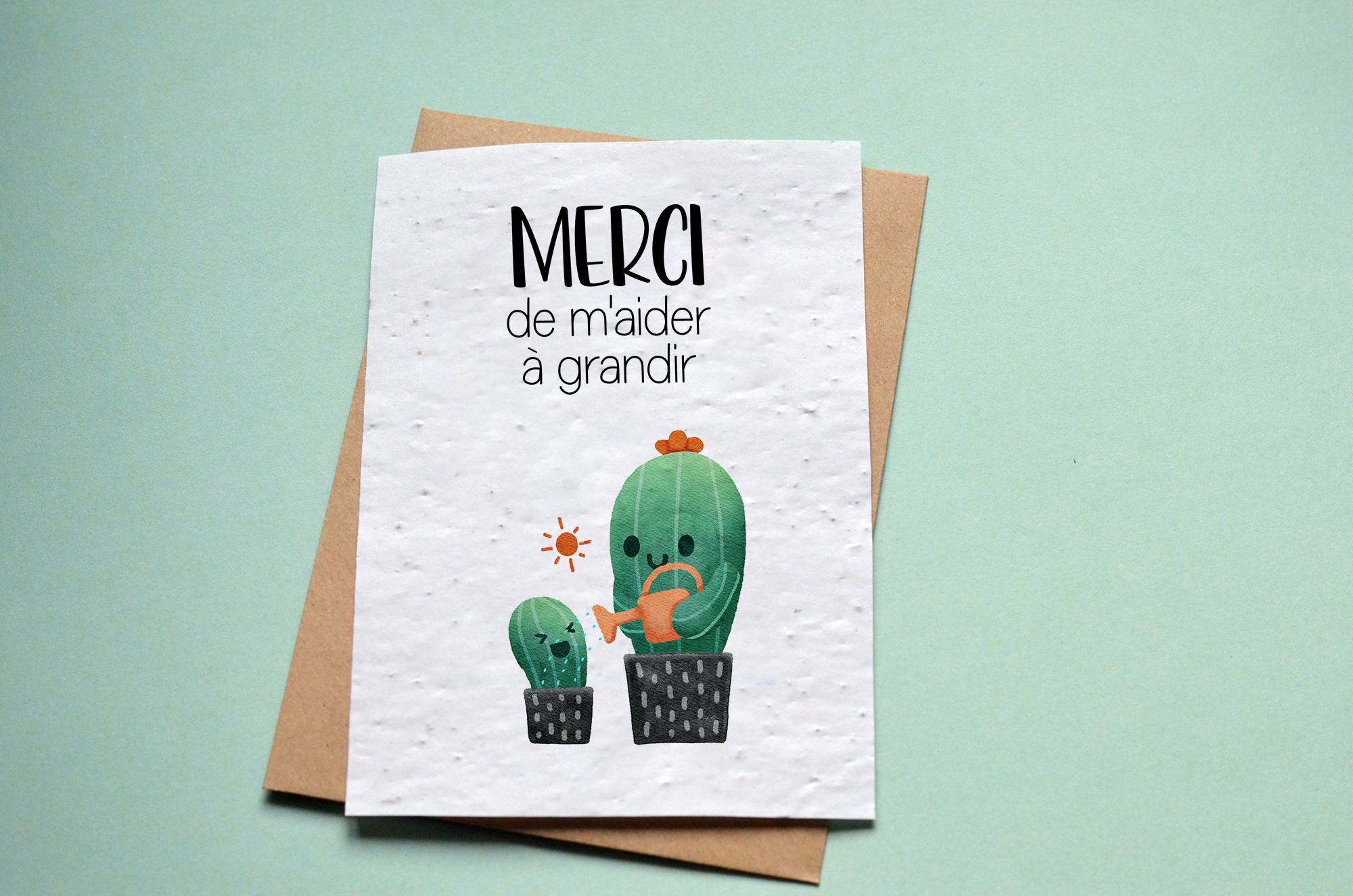 Carte à planter Merci beaucoup - Coeur - Carte à Pousser