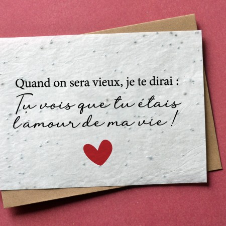 Ma carte de voeux Saint Valentin / Coeur Saint Valentin sur papier