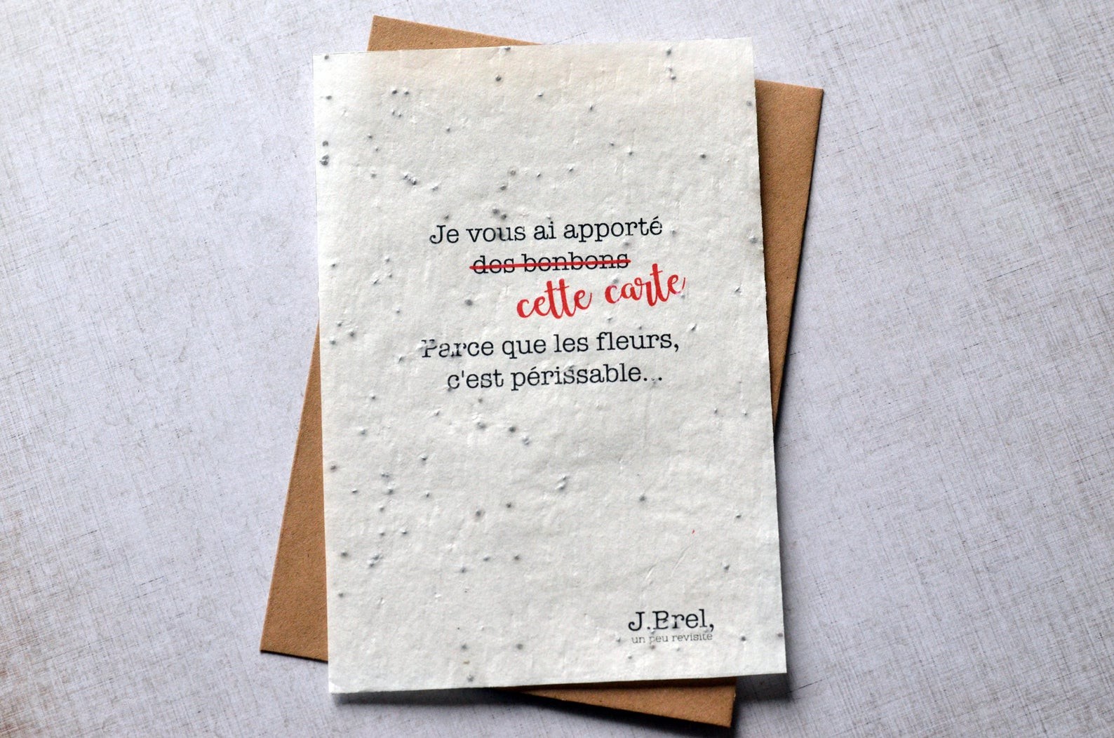 Carte A Planter Citation Jacques Brel Carte A Pousser