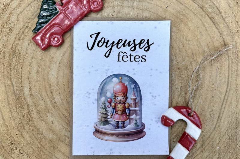 Carte à planter Joyeux Noël - Casse-Noisette