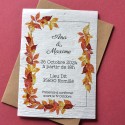 Carte à planter Automne personnalisée avec le texte de votre choix