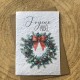 Carte à planter Joyeux Noël - Couronne Rouge